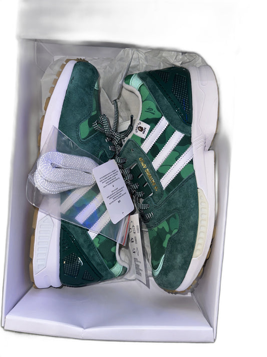 New Adidas Bape Zx-8000 Undefeated Green Size 9 Mens FY8851