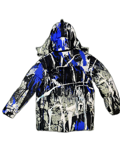 New Amiri Paint Splatter Puffer Size L Mens