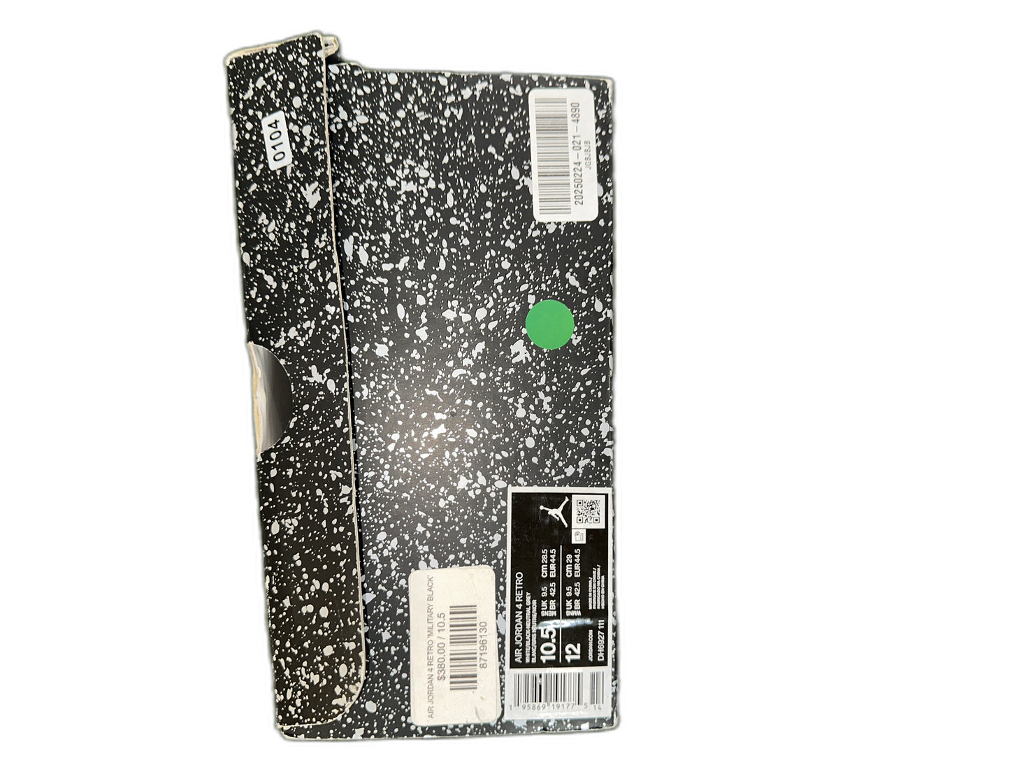 Air Jordan Military Black 4 Size 10.5 Mens DH6927-111