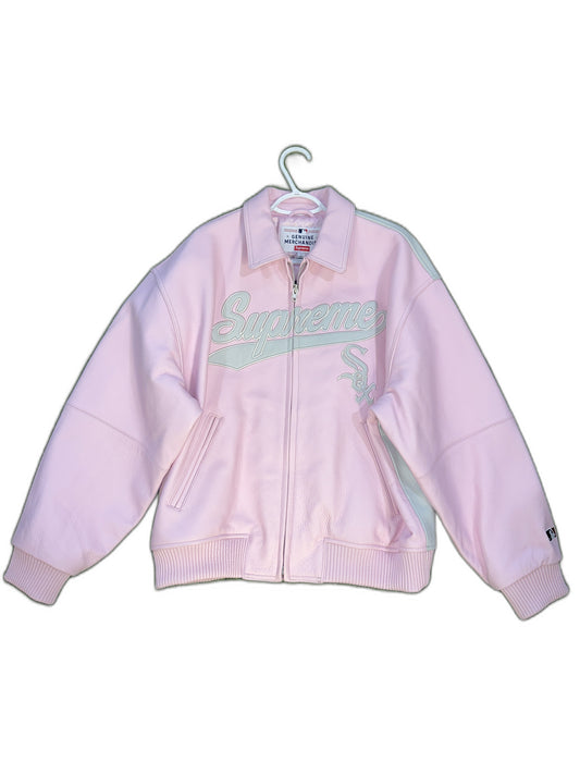 New Supreme Chicago White Sox™ Leather Varsity Jacket Size L Mens