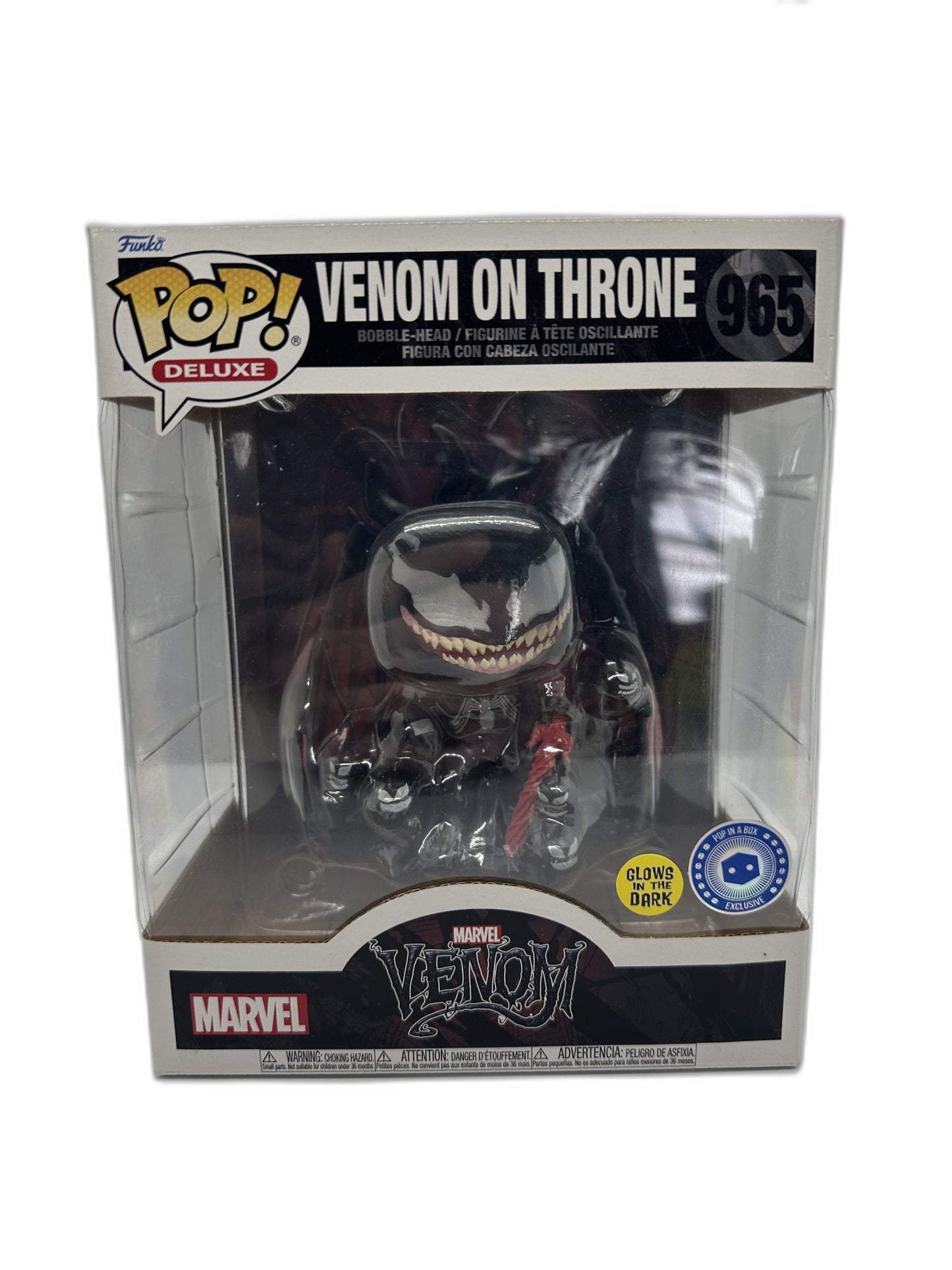 New Funko Pop Marvel Venom On Throne (Glows In Dark) #965