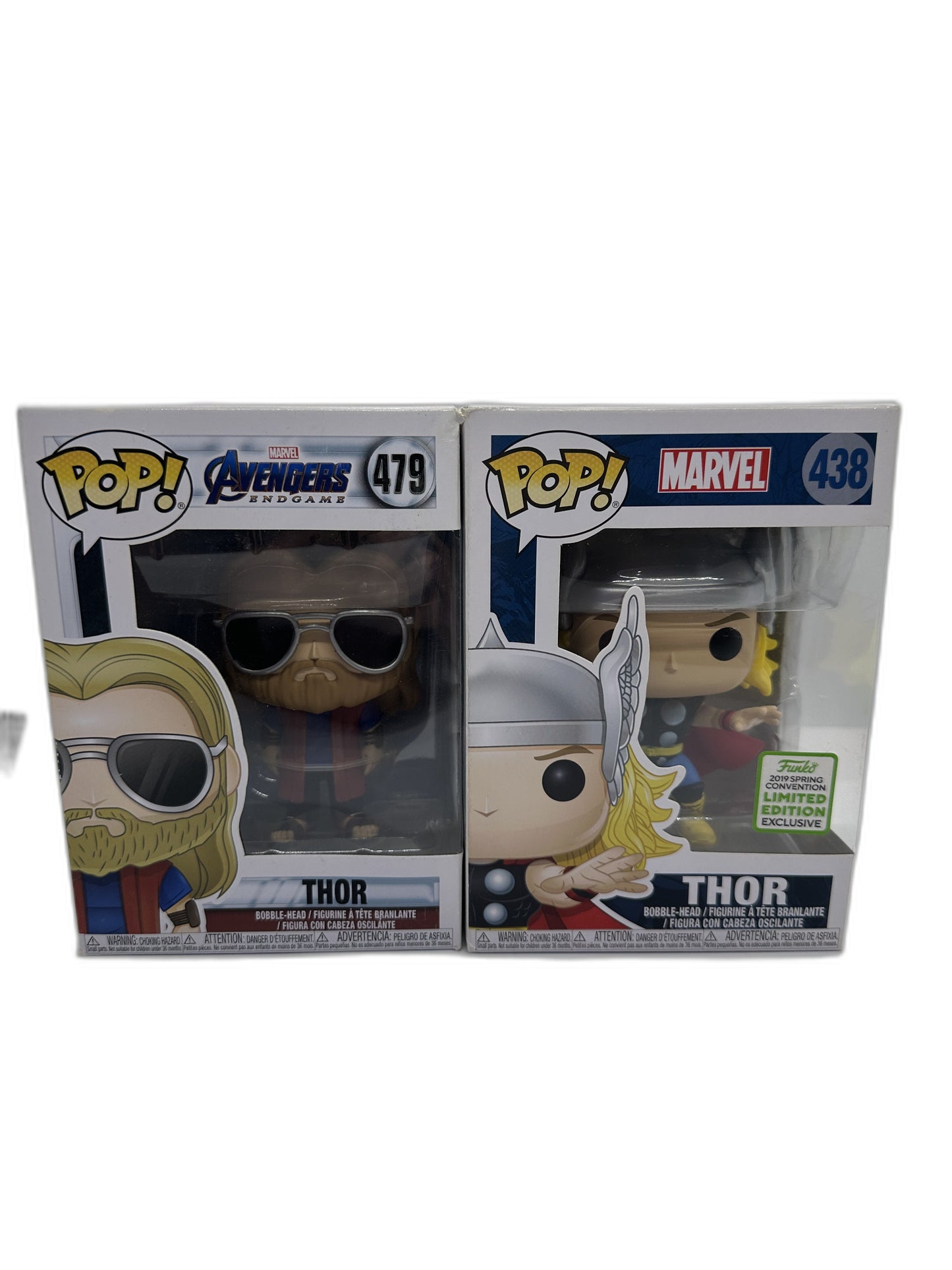 New Funko Pop Marvel Casual + Classic Thor Bundle #479 #438