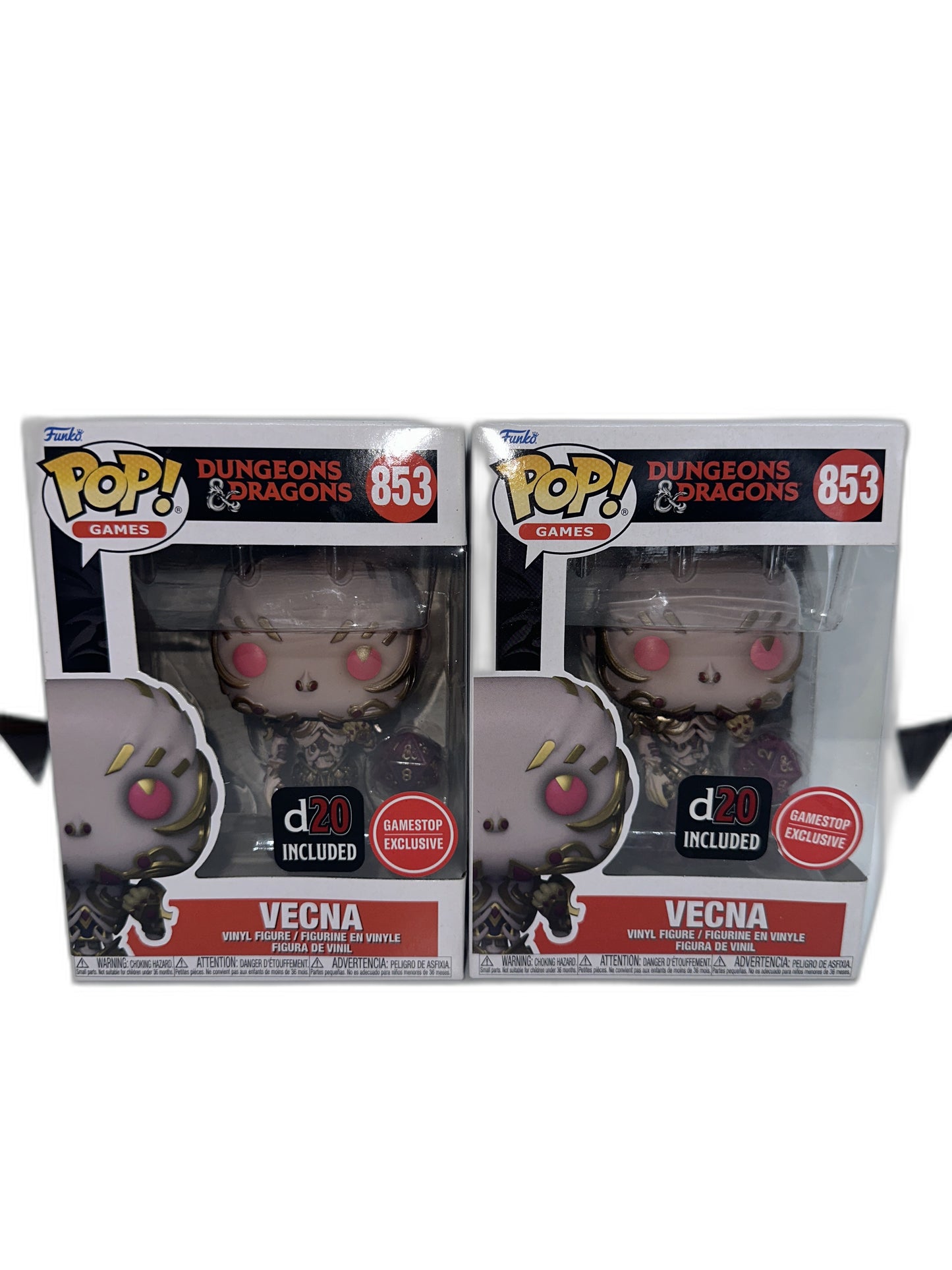 New Lot Of 2 Funko Pop Vecna (Metallic) W/ Dice #853