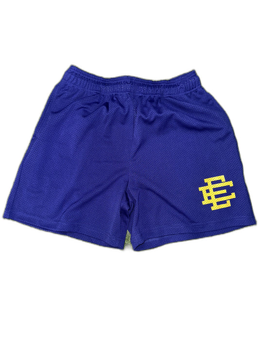 New Eric Emmanuel Ee Blue Yellow Shorts Size Xl Mens