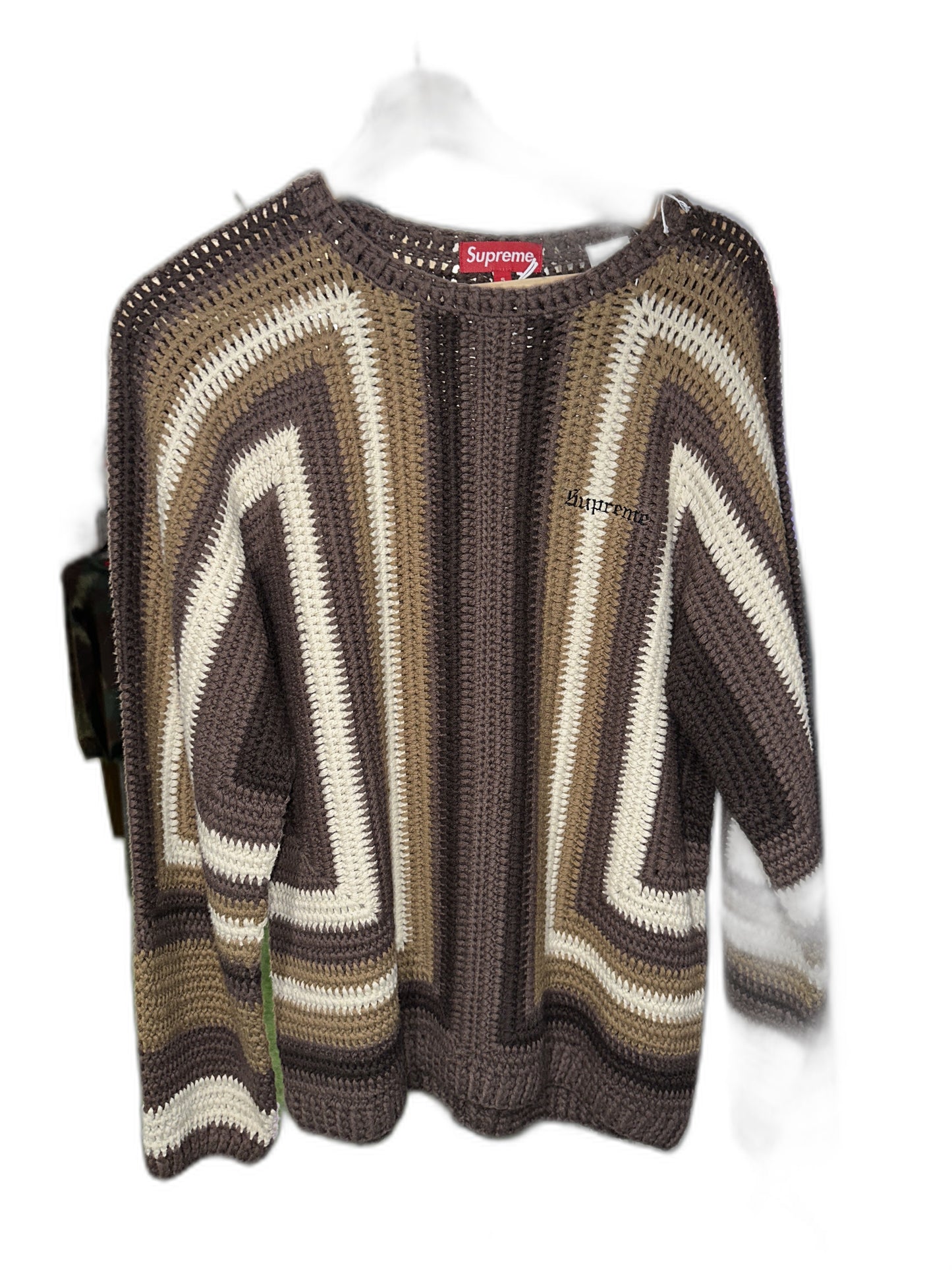 New Supreme Hand Crocheted Sweater Size S Mens