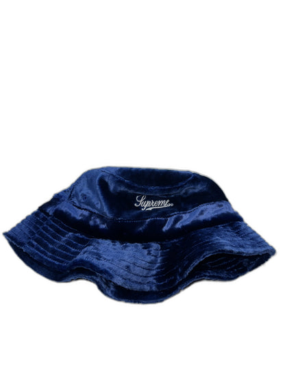 New Supreme Blue Crushed Velvet Crusher Size S/M