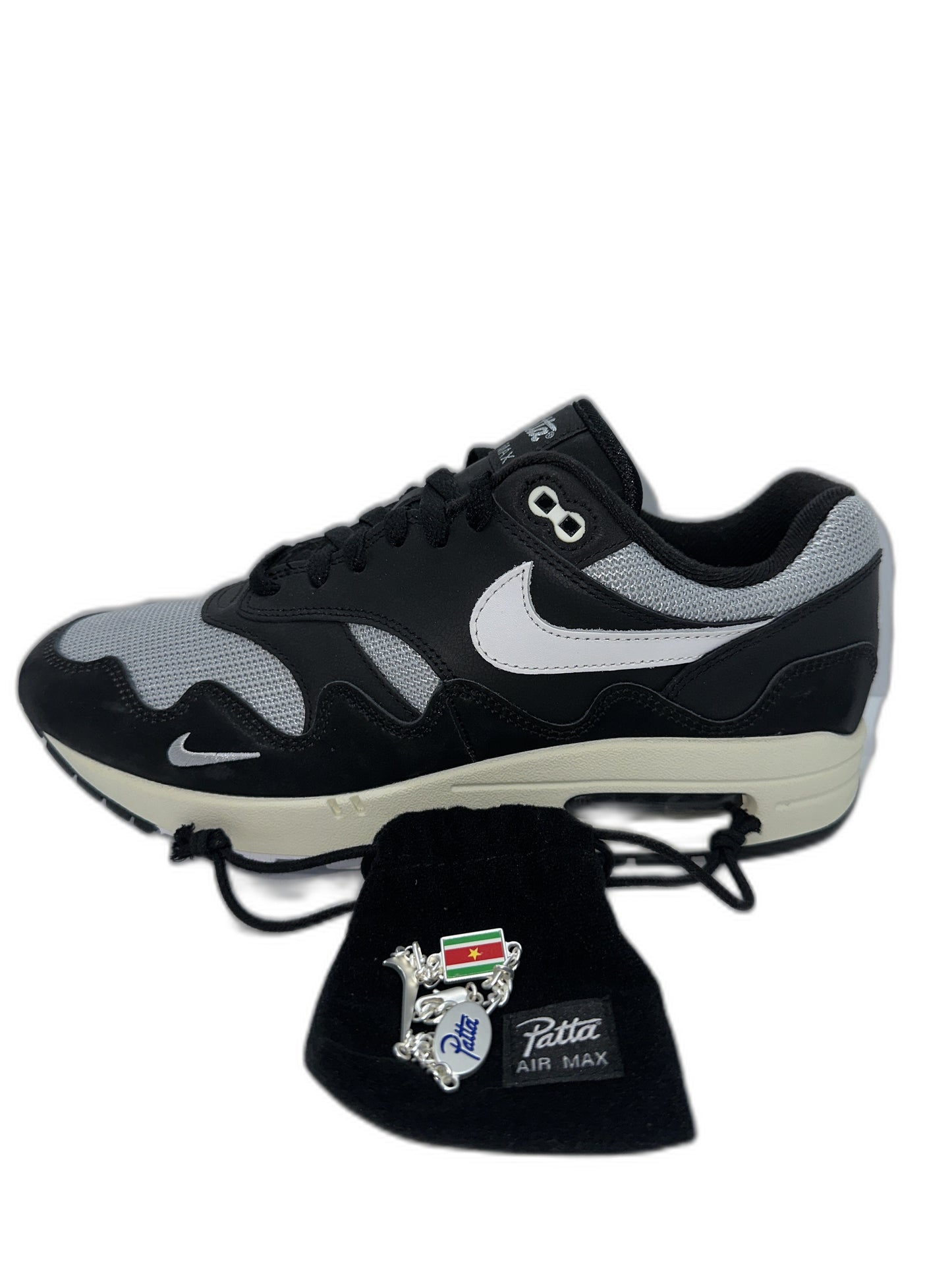 New Nike Air Max 1 Patta Black Size 9 Mens DQ0299001