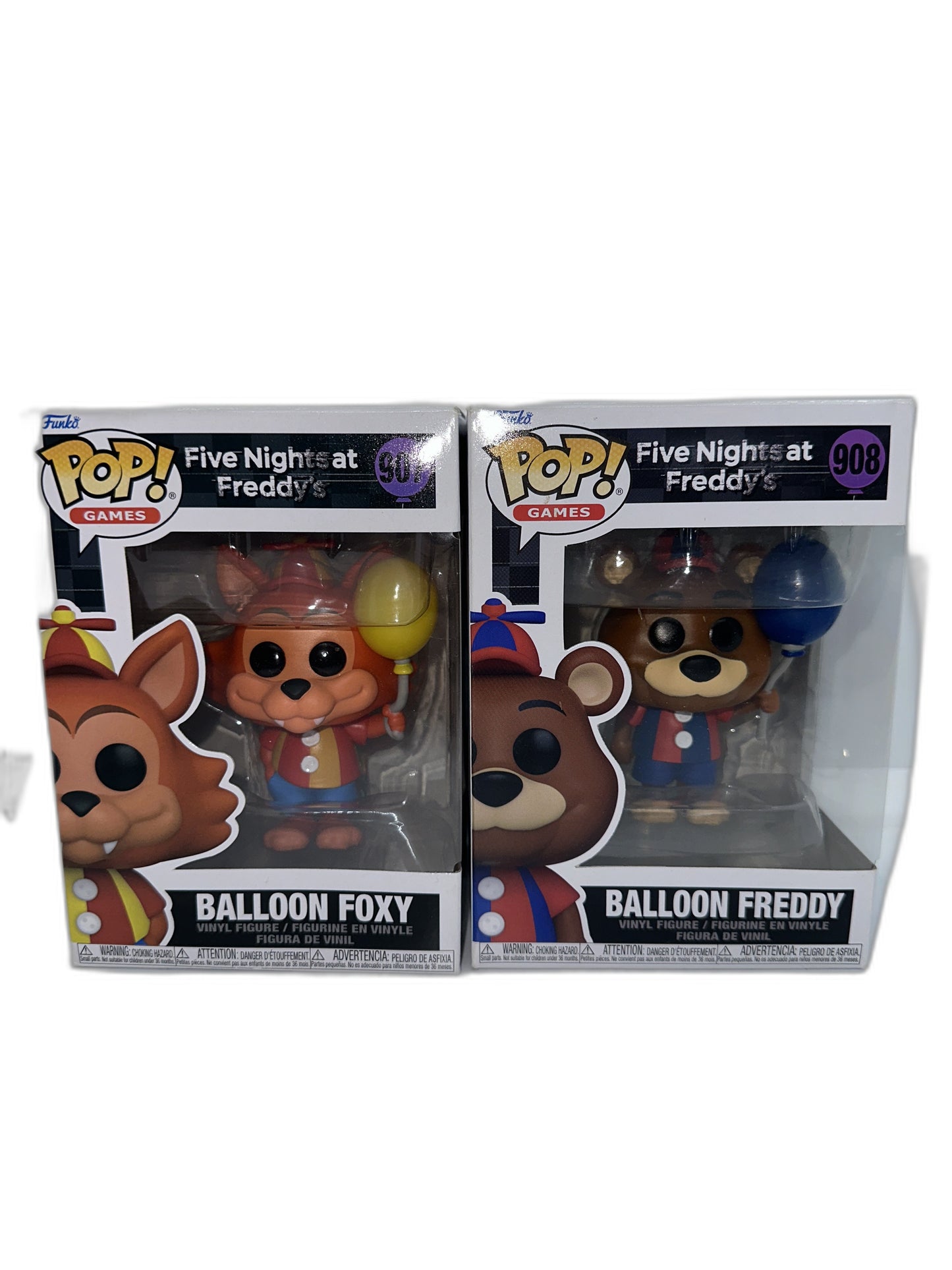 New Lot Of 2 Funko Pop Balloon Freddy + Foxy #908 #907