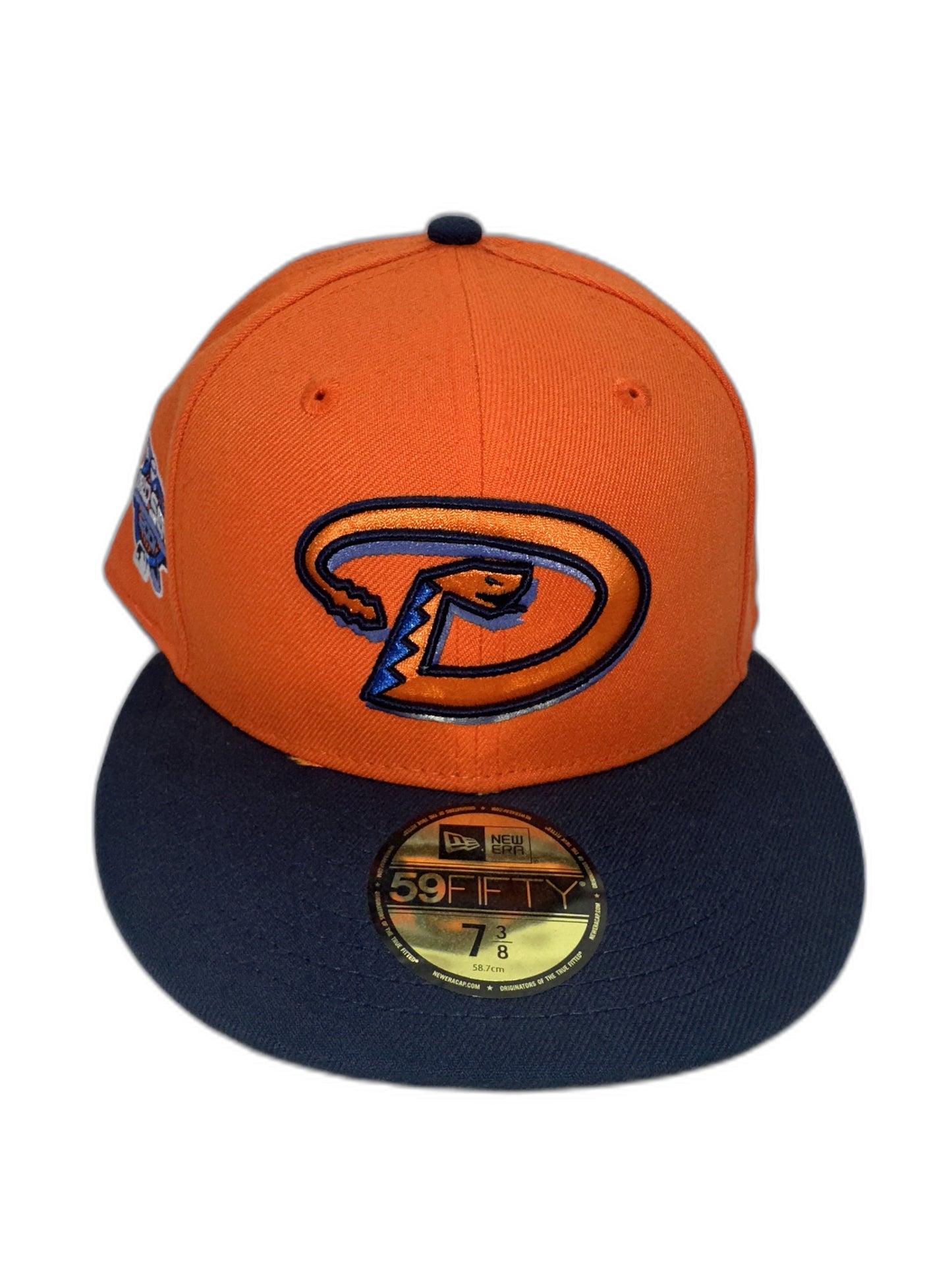 New Hat Club Orange Crush Diamondback Size 7 1/8