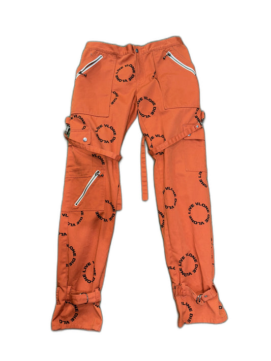 Vlone Bondage Pants Orange Size W34 Mens