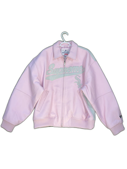 New Supreme Chicago White Sox™ Leather Varsity Jacket Size L Mens