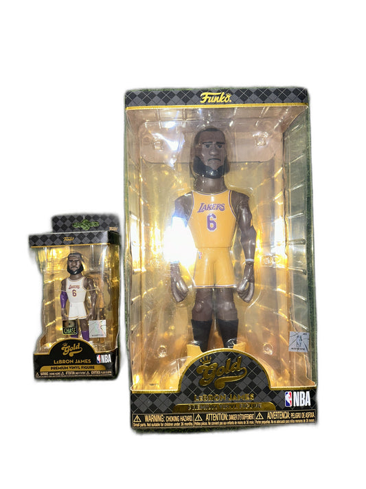 New Lot Of 2 Funko Pop Lebron Gold Chase Big & Small