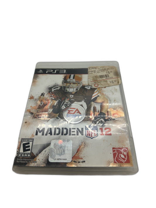 Sony PS3 Madden 12 CIB Tested