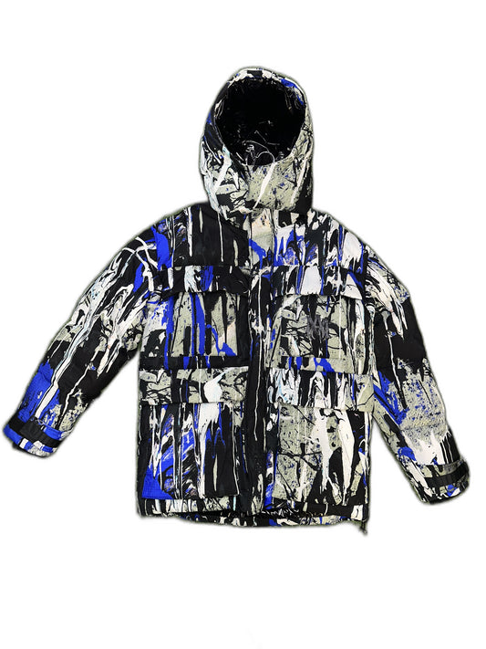 New Amiri Paint Splatter Puffer Size L Mens