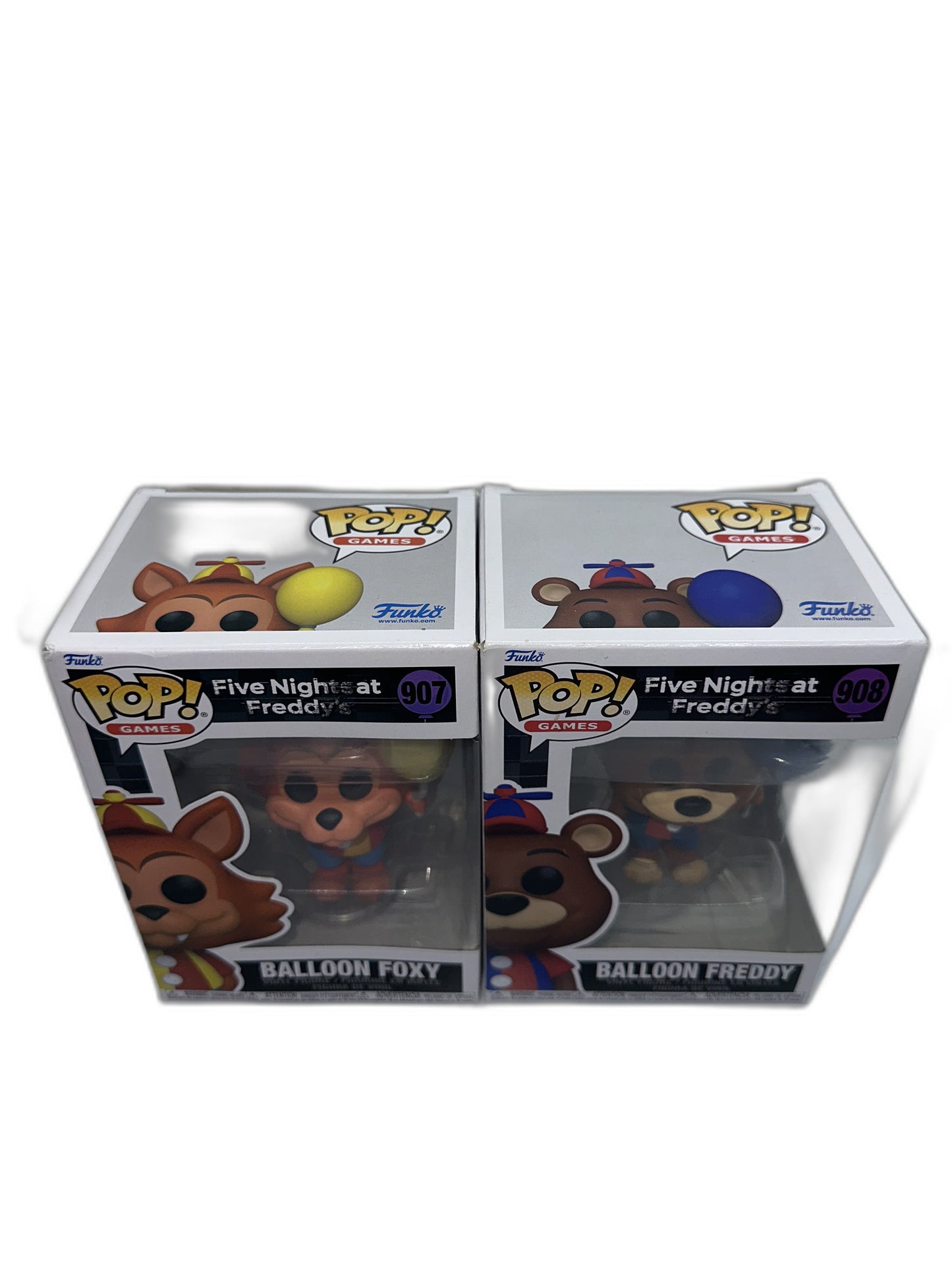 New Lot Of 2 Funko Pop Balloon Freddy + Foxy #908 #907