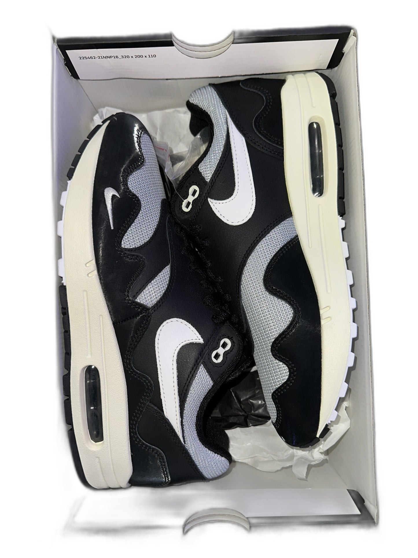 New Nike Air Max 1 Patta Black Size 9 Mens DQ0299001