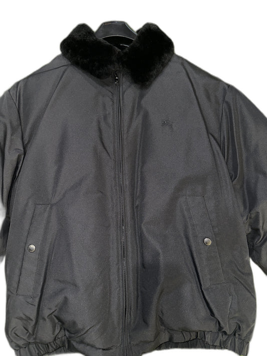 New Supreme Burberry X Shearling Collar Down Puffer Jacket Size M Mens
