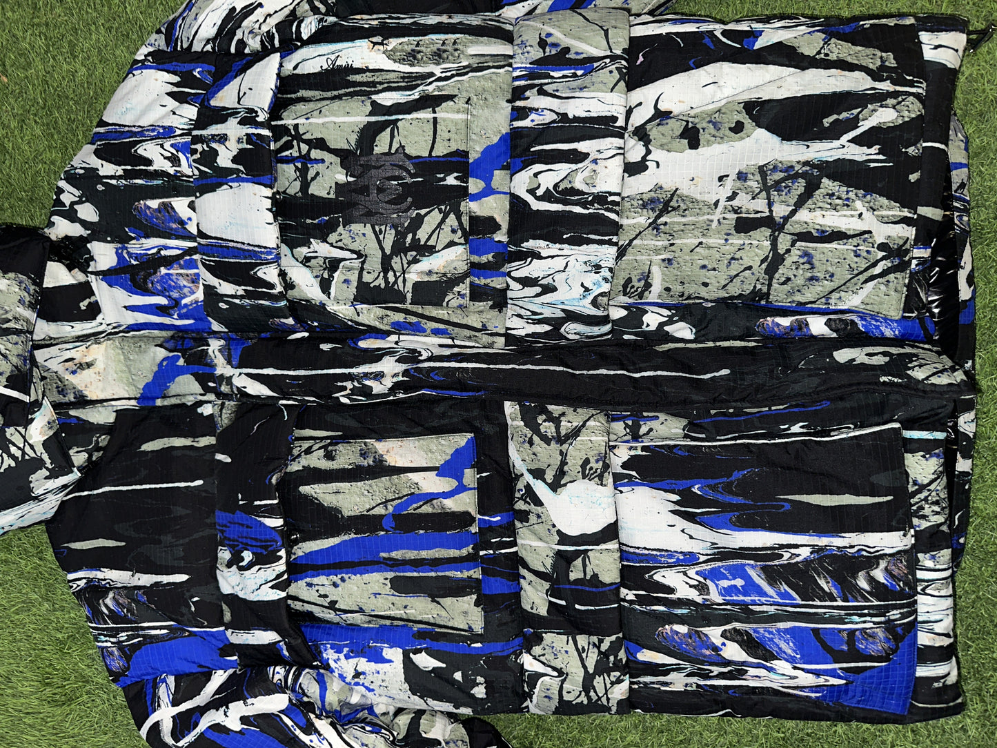 New Amiri Paint Splatter Puffer Size L Mens