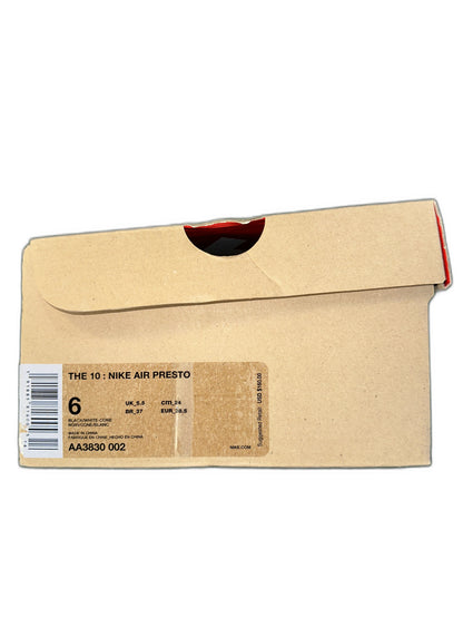 New Nike Off White Air Presto Off-White Black Size 6 Mens AA3830002
