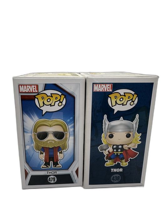 New Funko Pop Marvel Casual + Classic Thor Bundle #479 #438