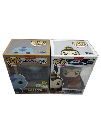 New Funko Pop Aang (Spirit) Glows In Dark + Fire Lord Ozai #940 #999
