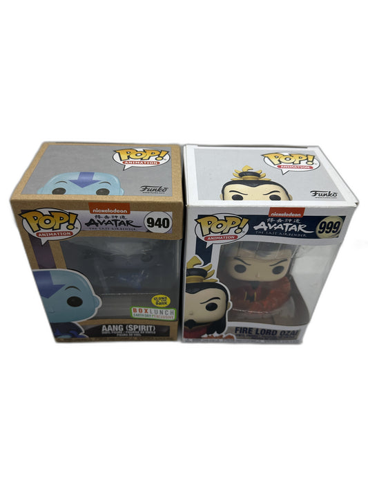 New Funko Pop Aang (Spirit) Glows In Dark + Fire Lord Ozai #940 #999
