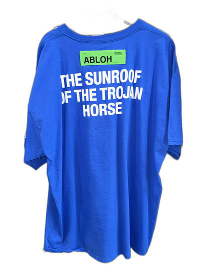 New Off White Virgil Abloh Fos Sunroof Trojan Horse Champion Tee Size Xxl Mens