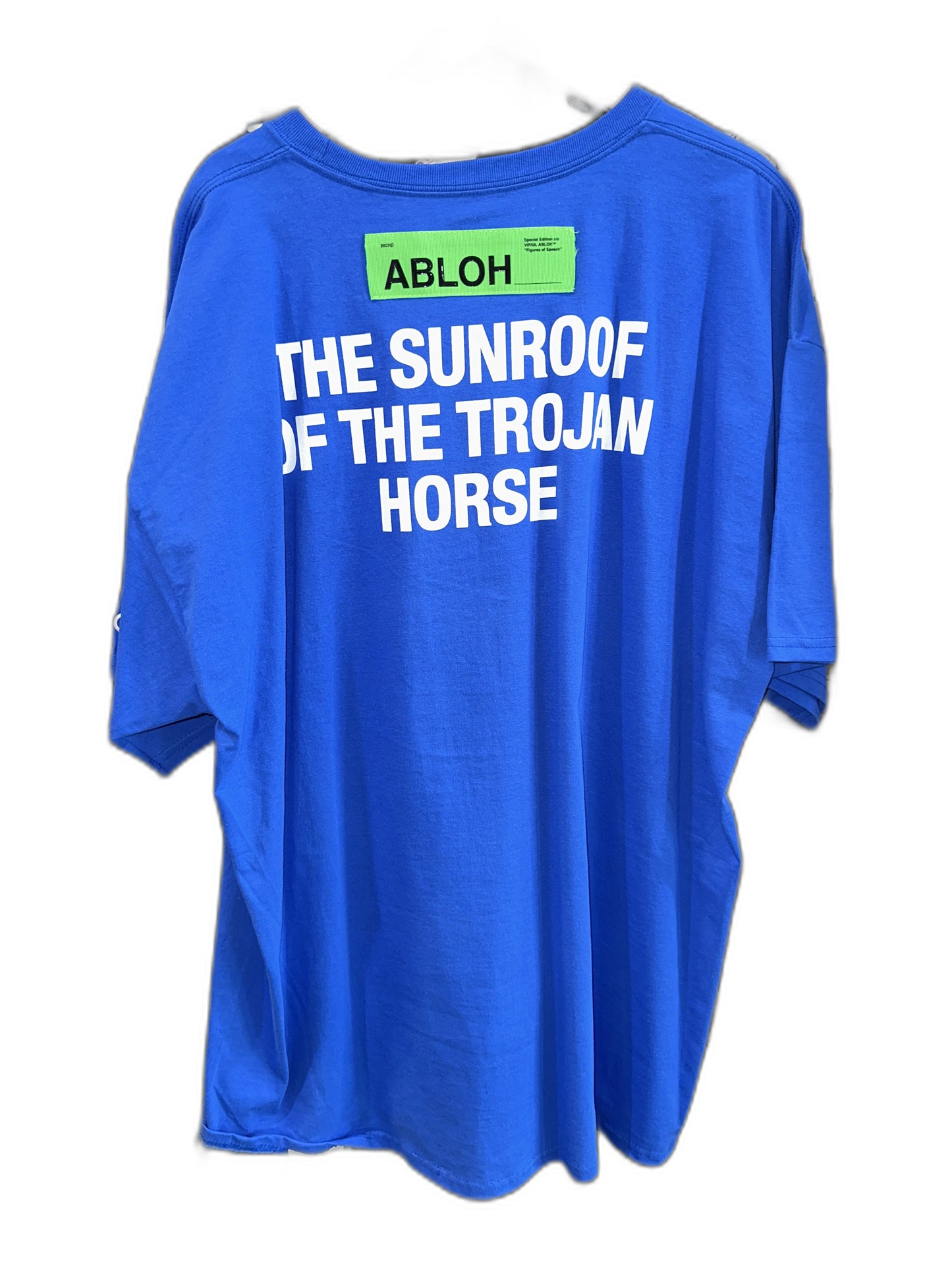 New Off White Virgil Abloh Fos Sunroof Trojan Horse Champion Tee Size Xxl Mens