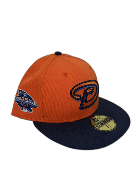 New Hat Club Orange Crush Diamondback Size 7 1/8