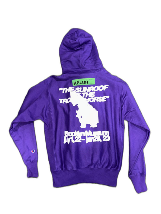 New Off White Virgil Abloh Brooklyn Museum Fos Trojan Horse Hoodie Size M Mens