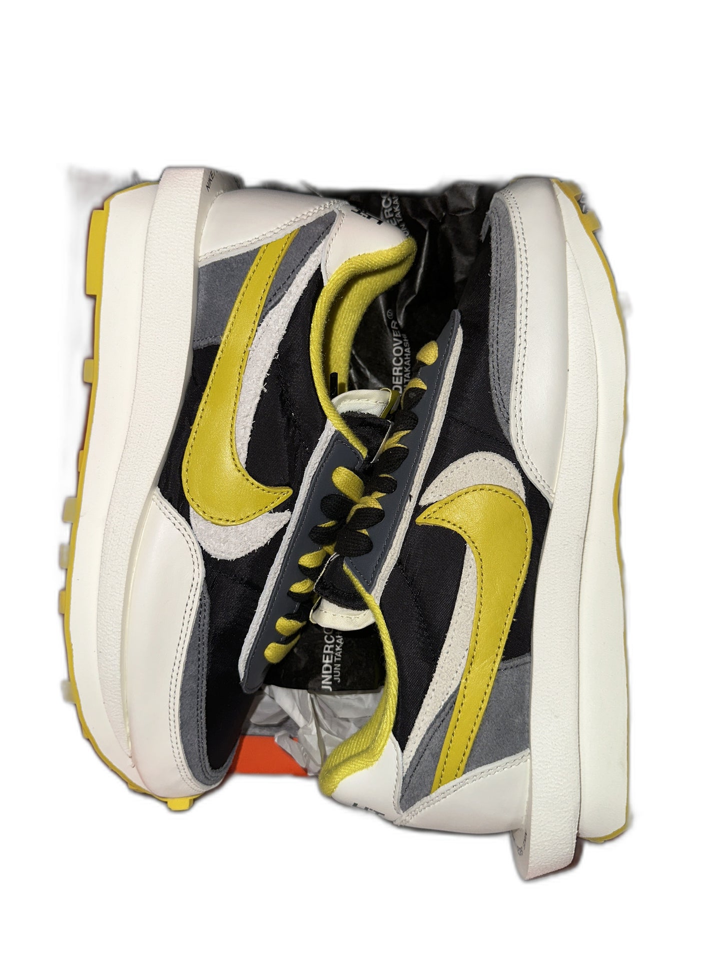 New Nike Waffle Undercover Sacai Yellow Size 7.5 Mens DJ4877001