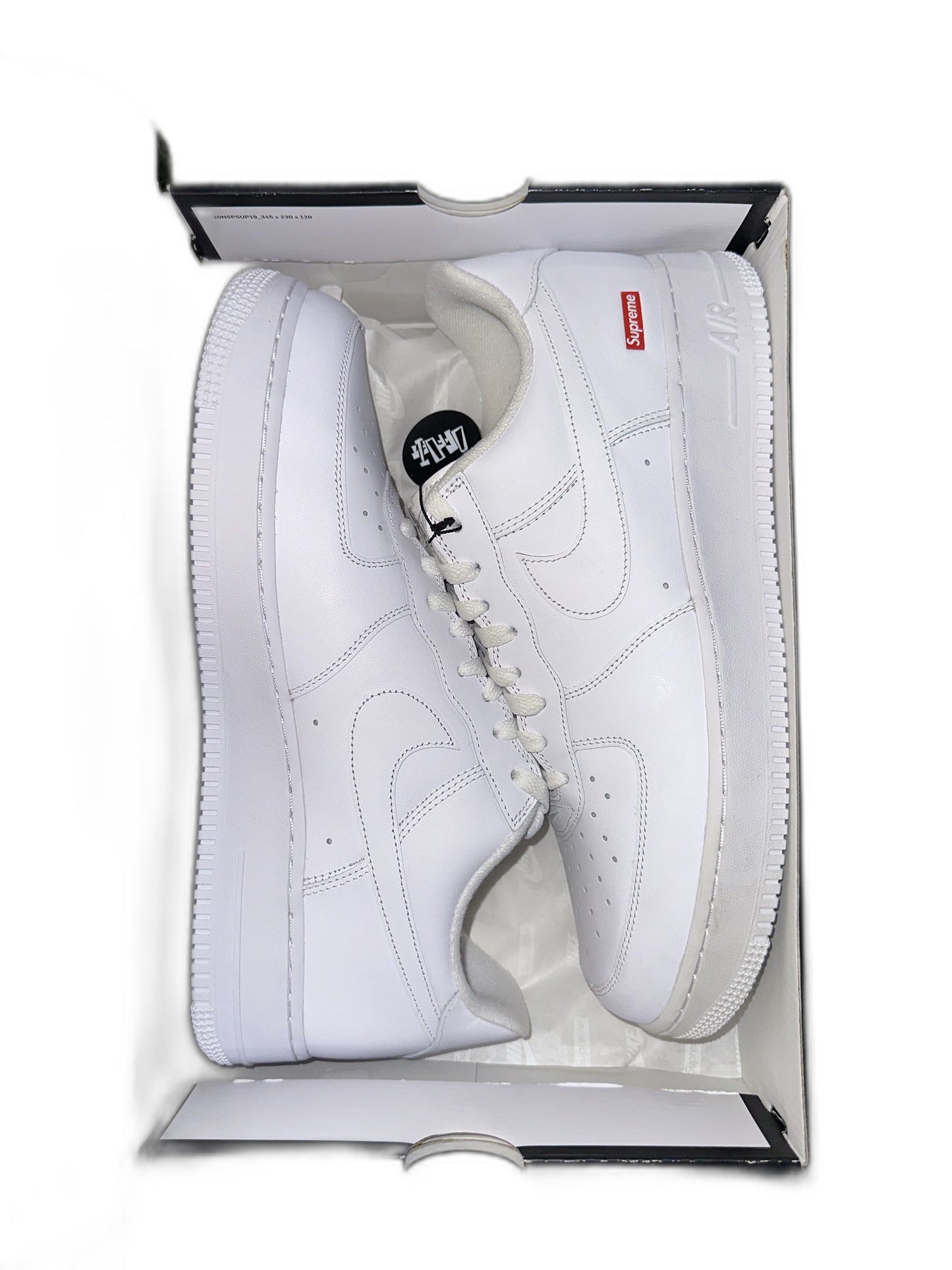 New Nike Air Force 1 Supreme White Size 13 Mens CU9225100
