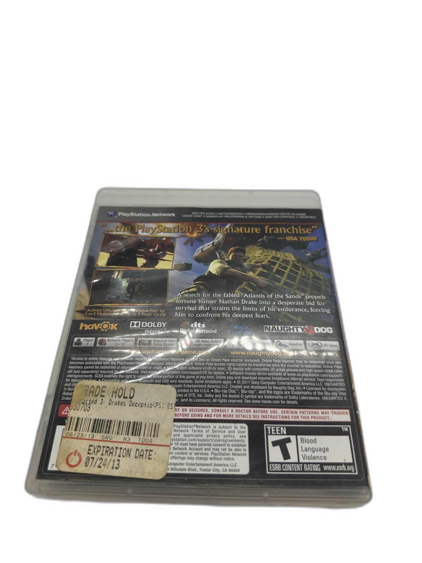 Sony PS3 Uncharted 3 CIB Tested