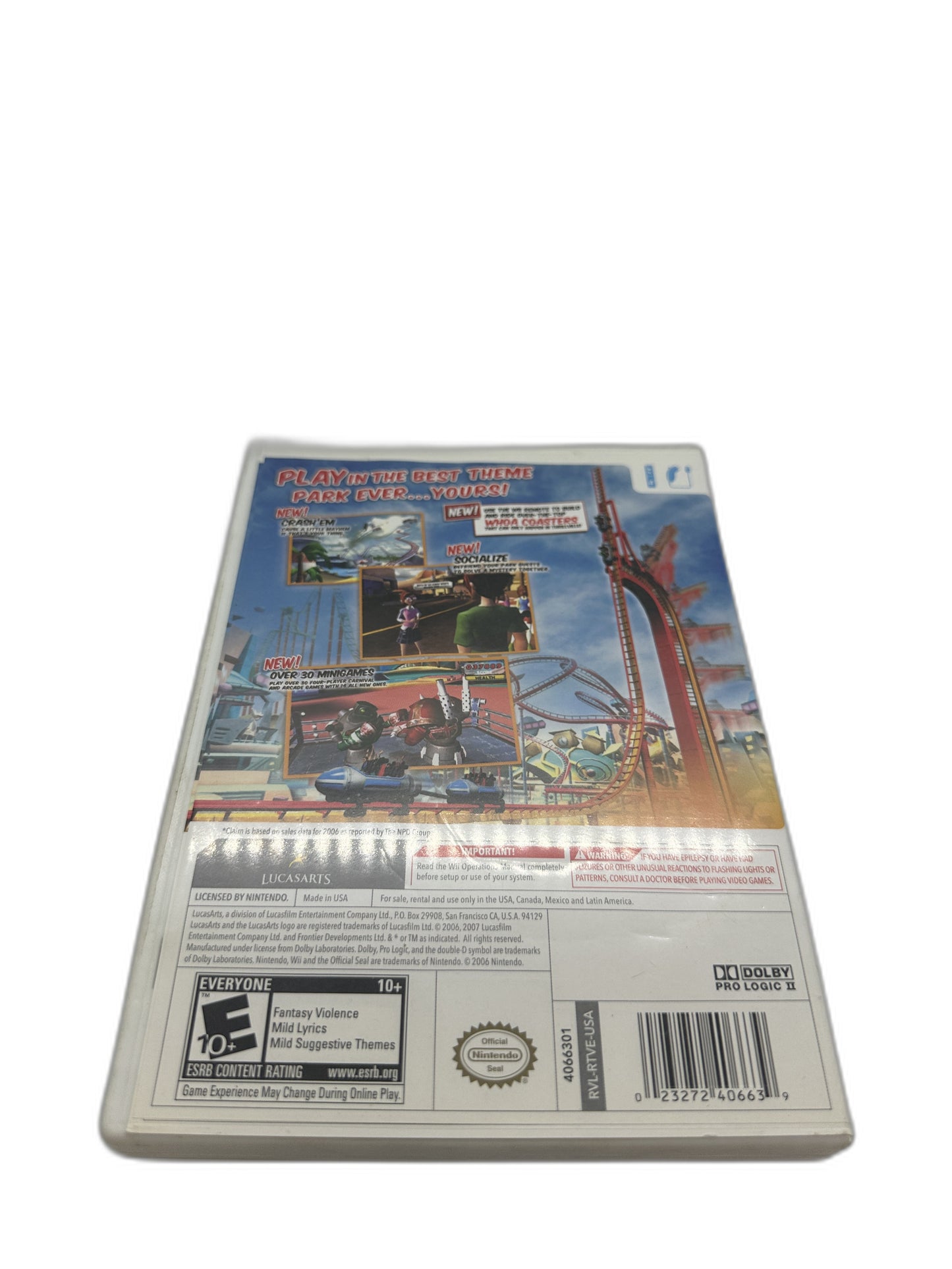 Nintendo Wii Thrillville Off The Rails CIB Tested