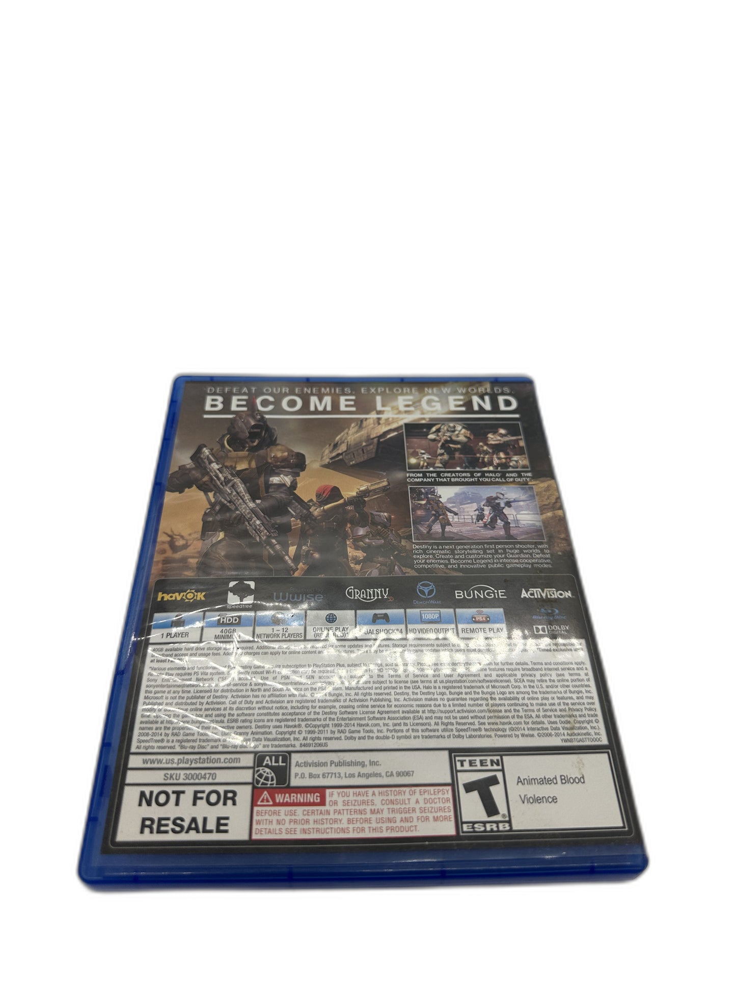 Sony PS4 Destiny CIB Tested