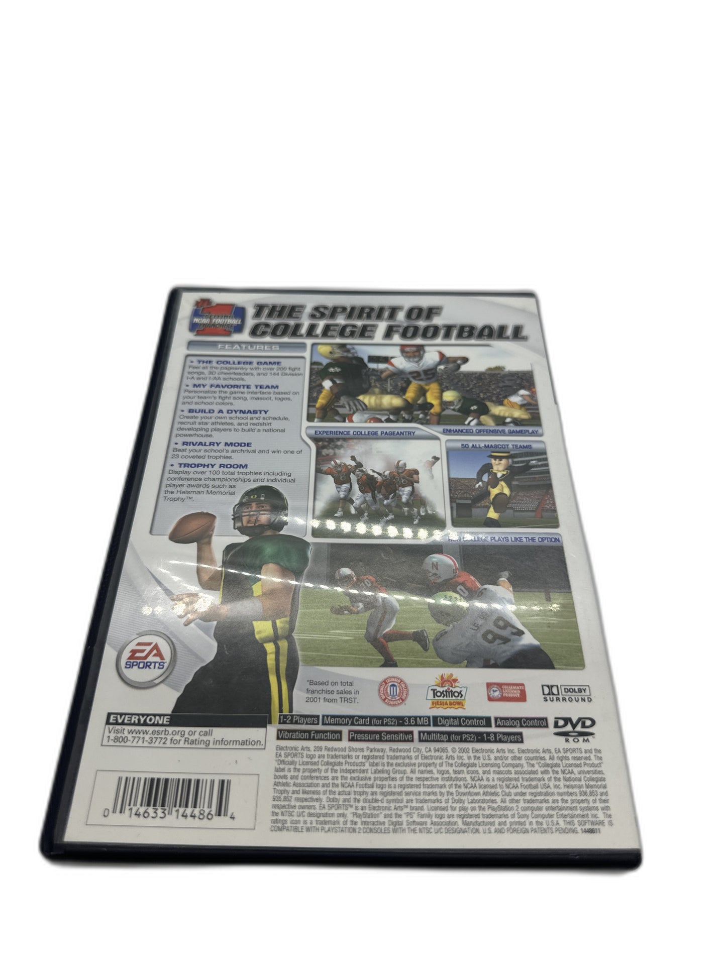 Sony PS2 Ncaa Football 3 CIB Tested