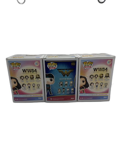 New Funko Pop Wonder Woman + Dr Maru Lot Of 3 Bundle #347 #433