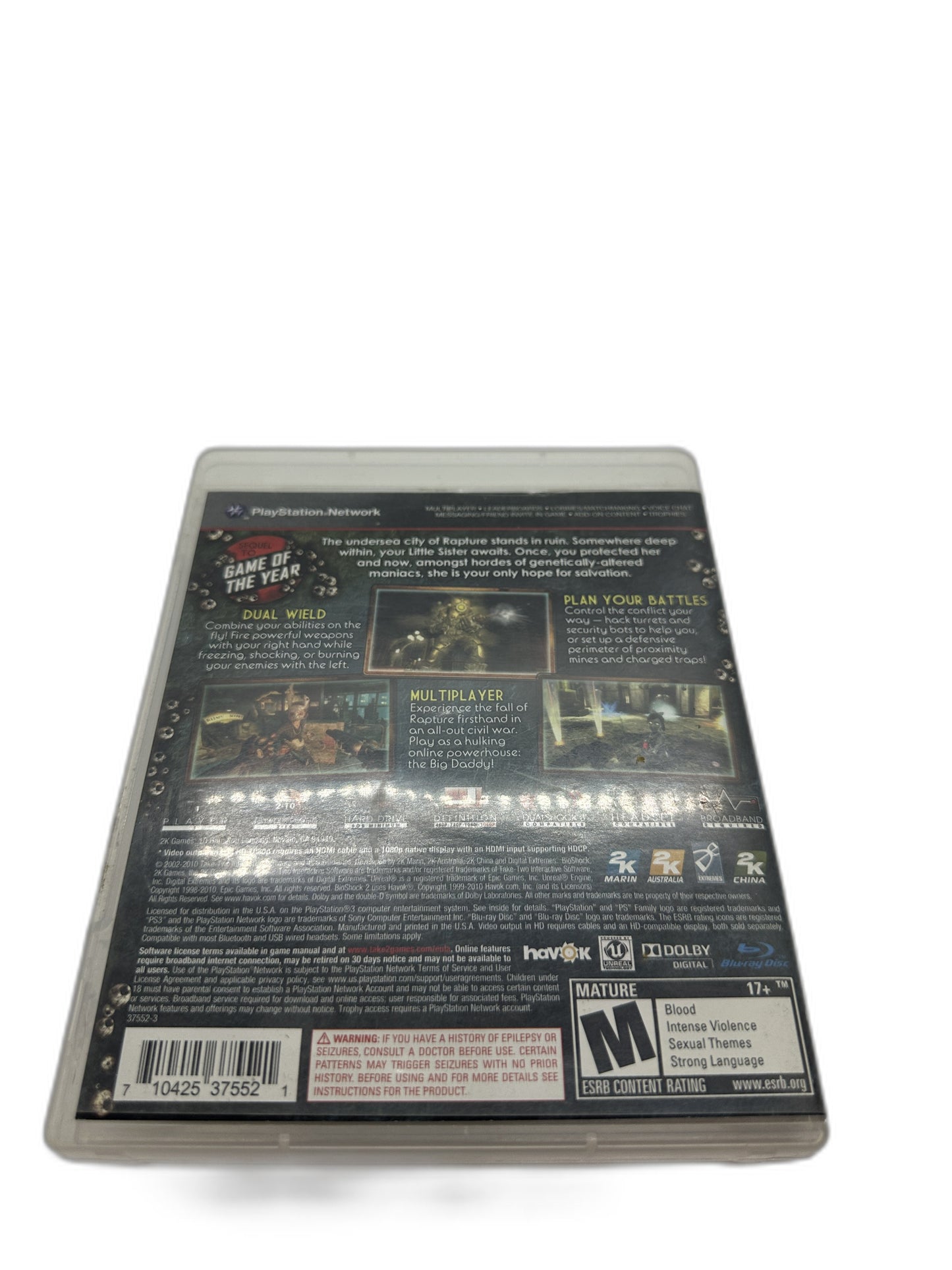 Sony PS3 Bioshock 2 CIB Tested