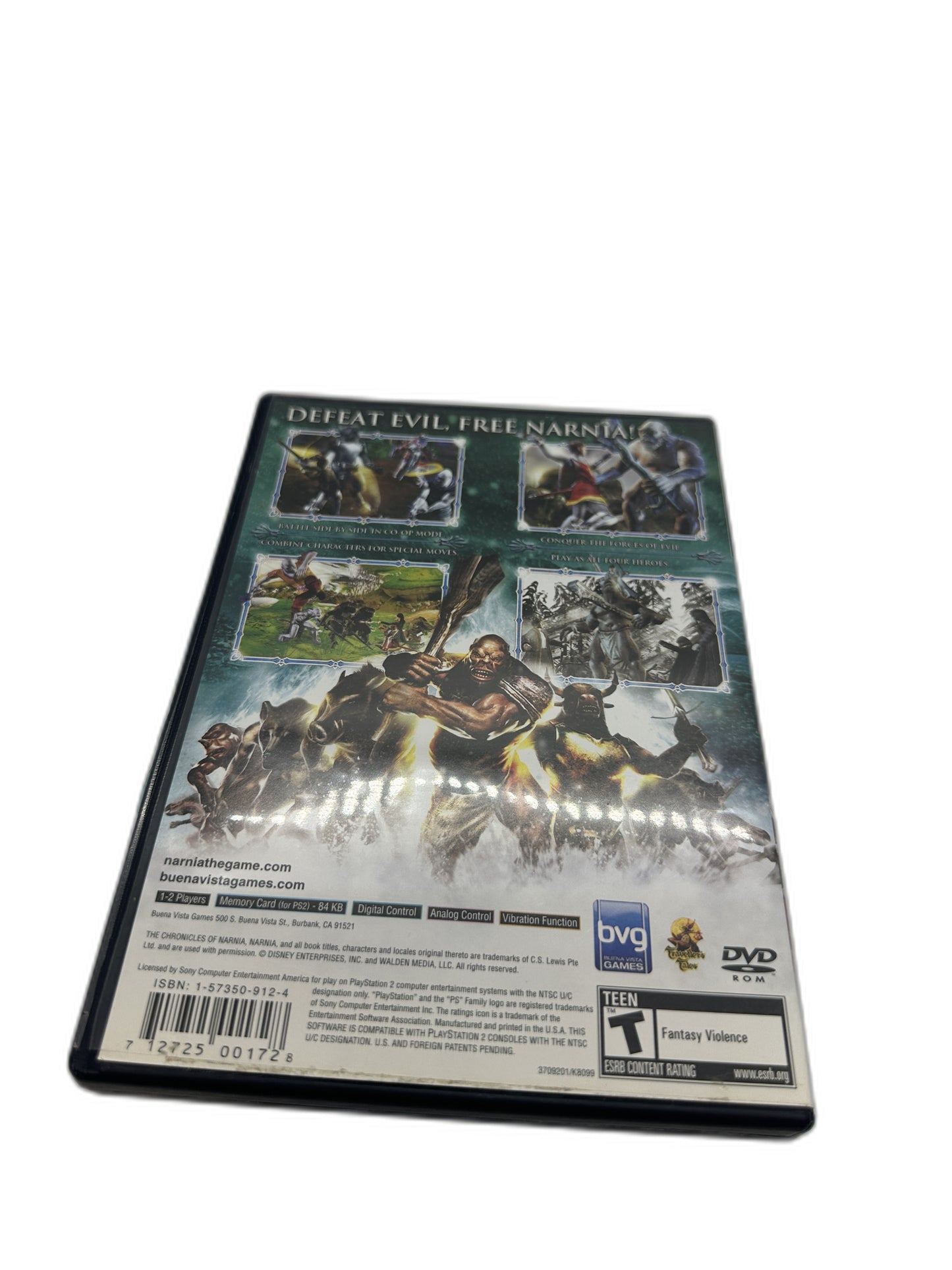 Sony PS2 Chronicles Of Narnia Lion Witch And Wardrobe CIB Tested
