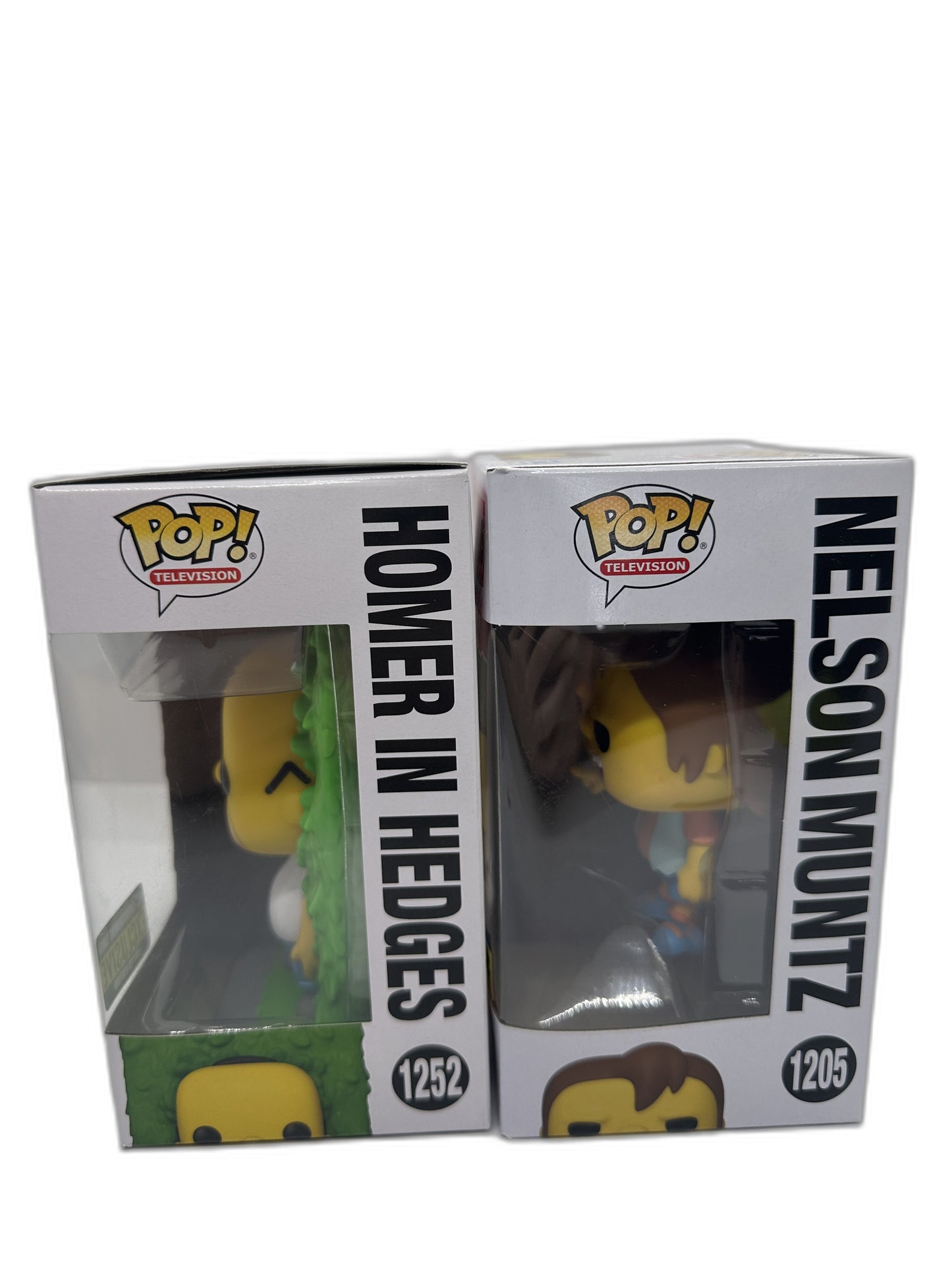 New Lot Of 2 Funko Pop Homer In Hedges + Nelson Muntz #1252 #1205