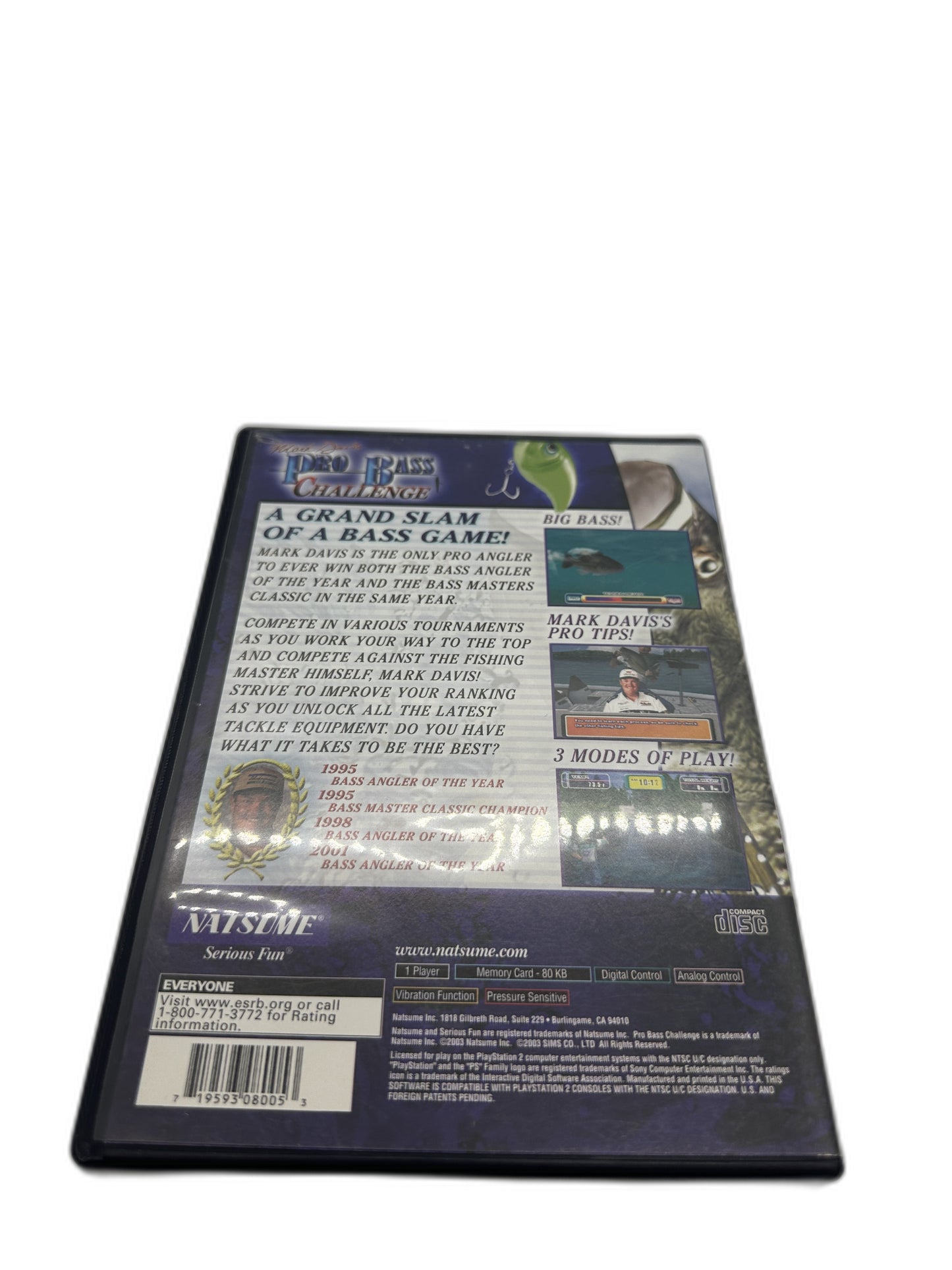 Sony PS2 Mark Davis Pro Bass Challenge CIB Tested
