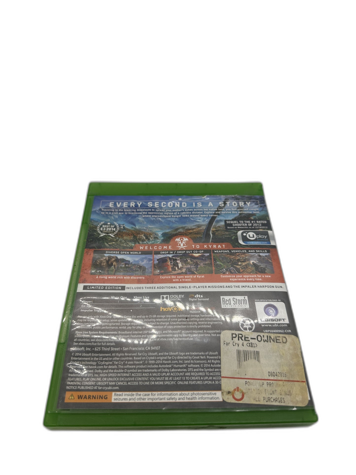 Microsoft Xbox One Farcry 4 Limited Edition CIB Tested