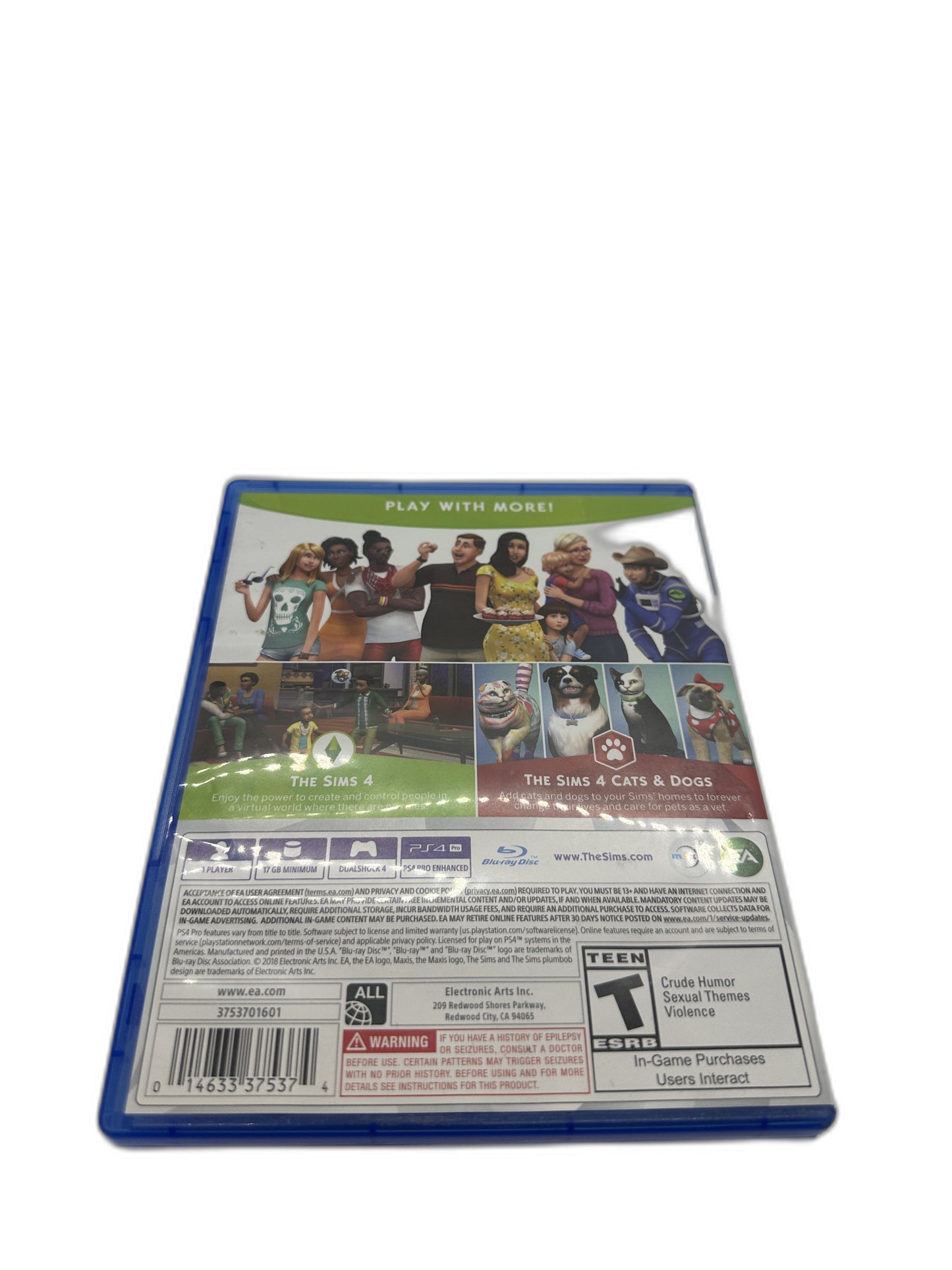 Sony PS4 Sims 4 + Cats & Dogs Bundle CIB Tested