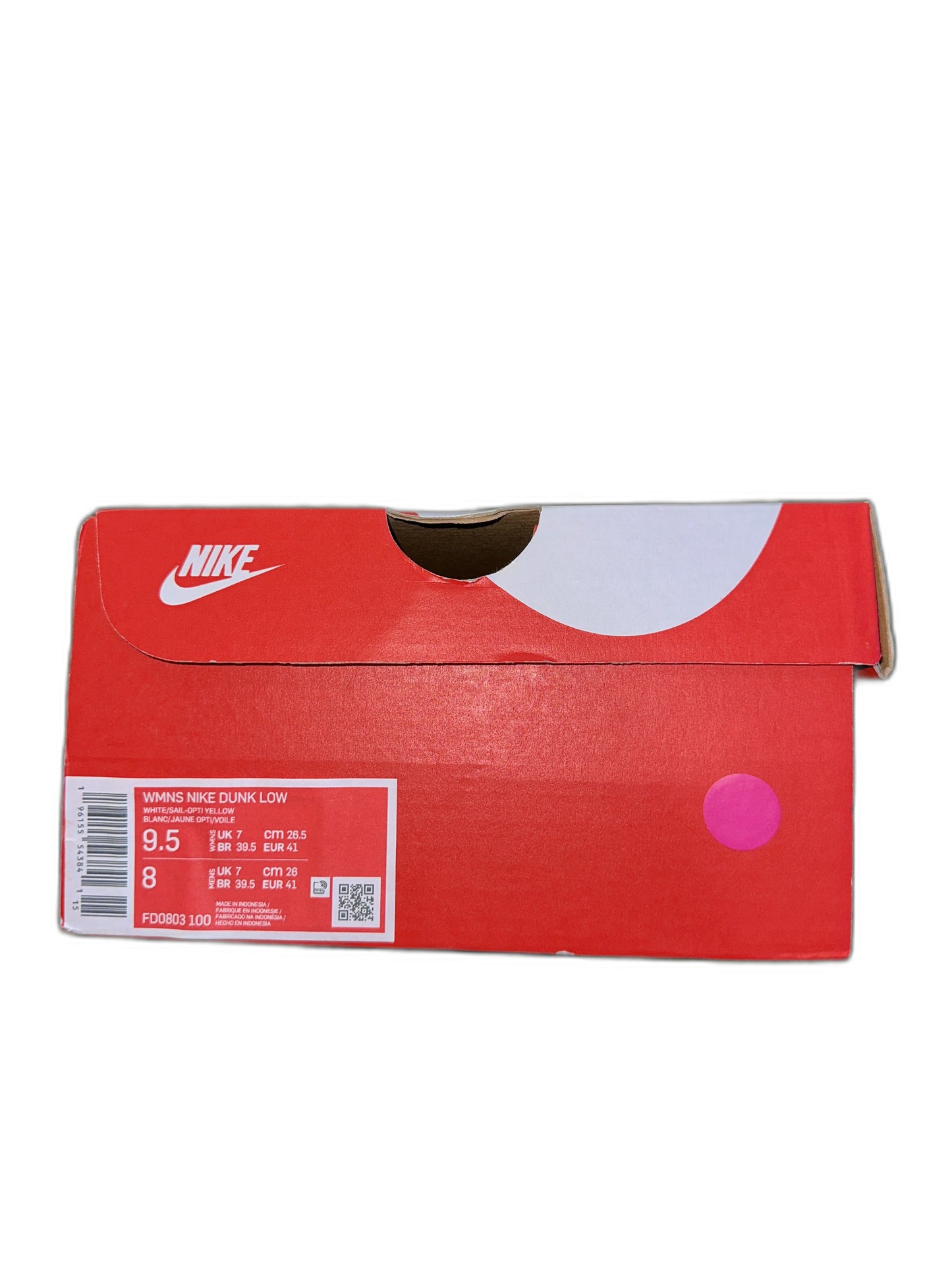 New Nike Dunk Low Valentines Day Yellow Heart Womens Size 9.5 FD0803100
