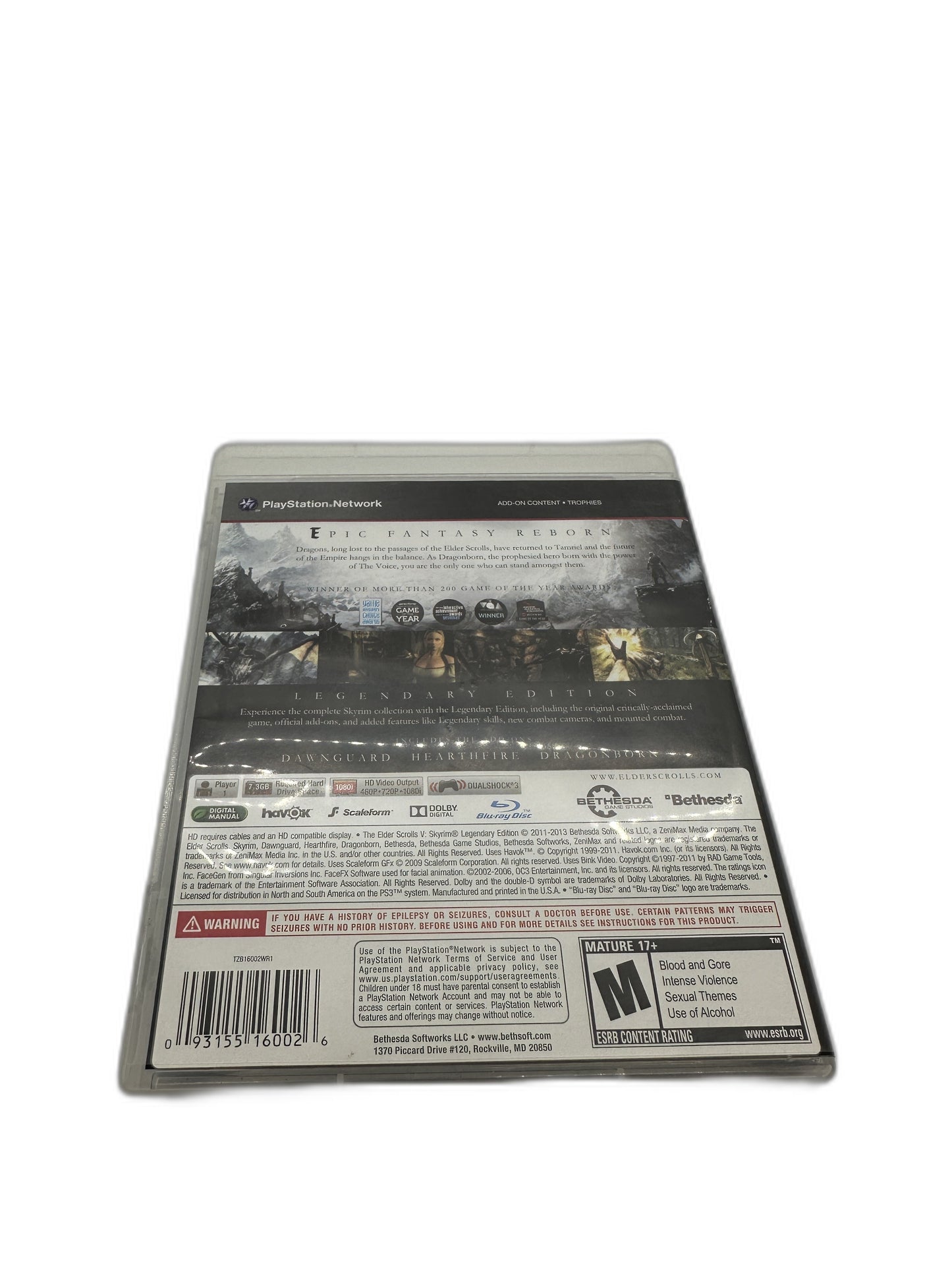 Sony PS3 Skyrim CIB Tested