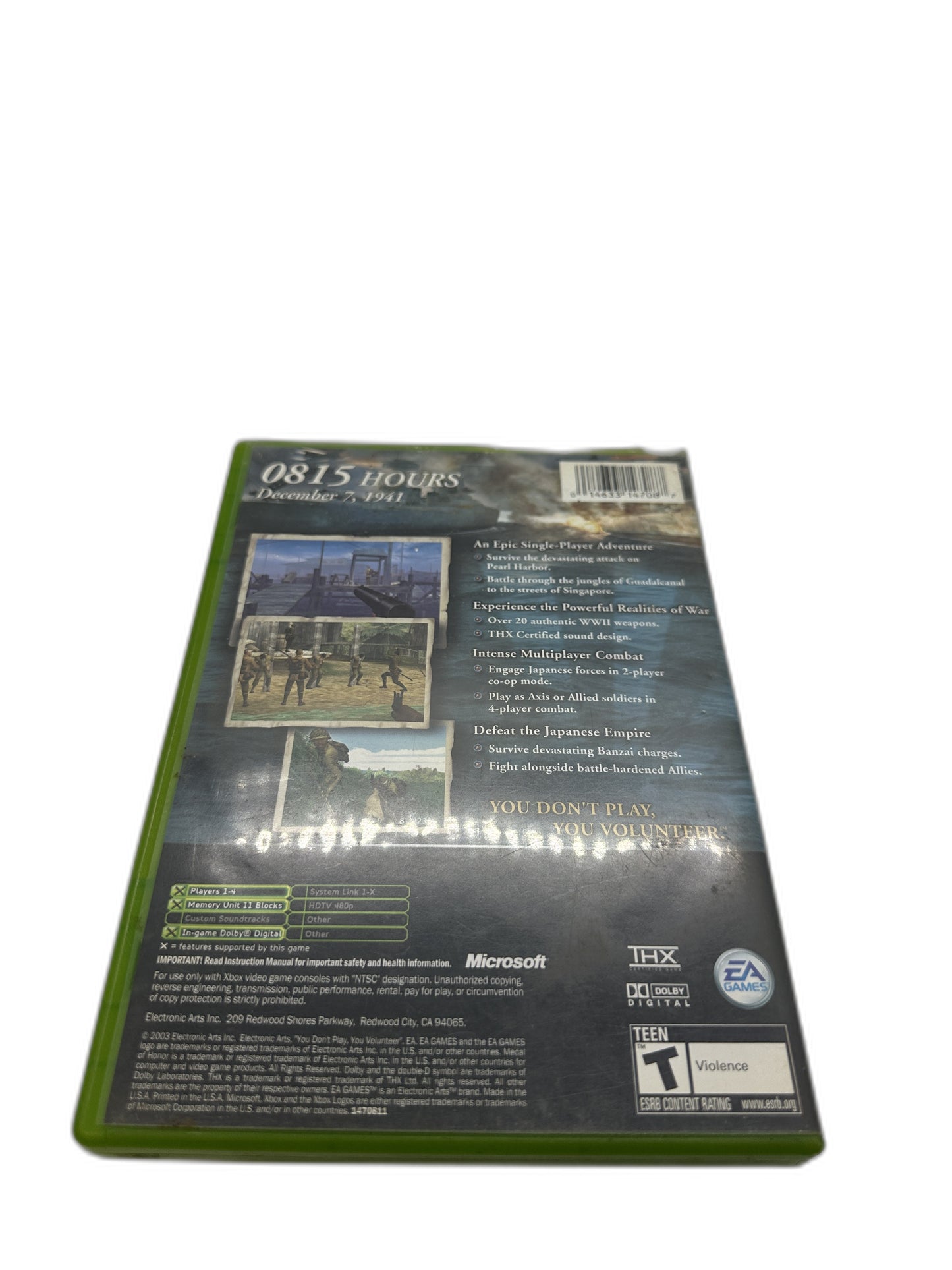 Microsoft Xbox Og Medal Of Honor Frontline CIB Tested