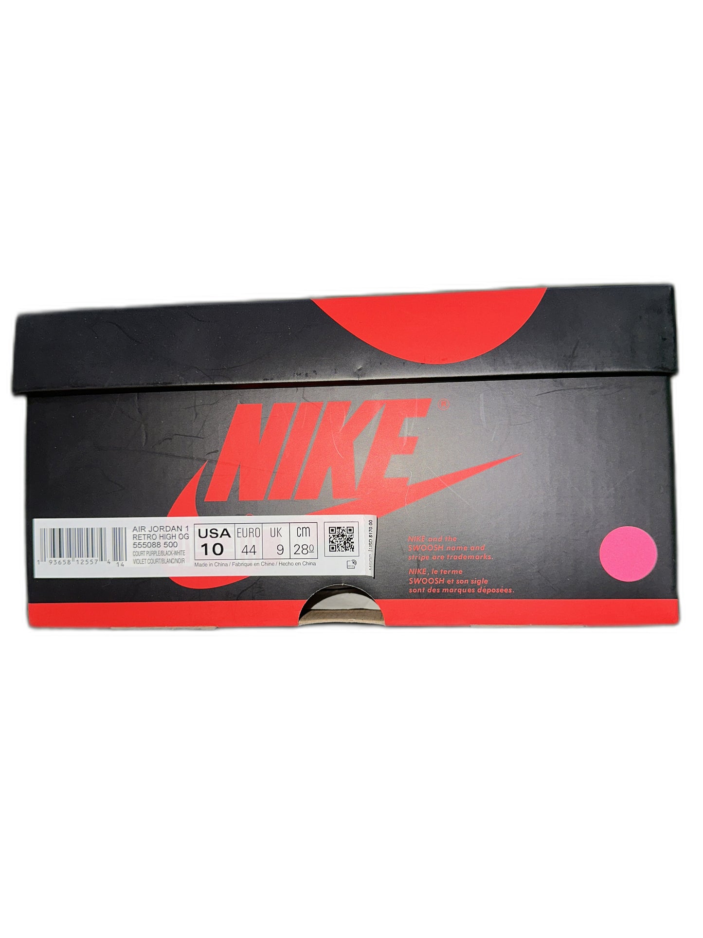 New Air Jordan 1 Court Purple Size 10 Mens 555088500