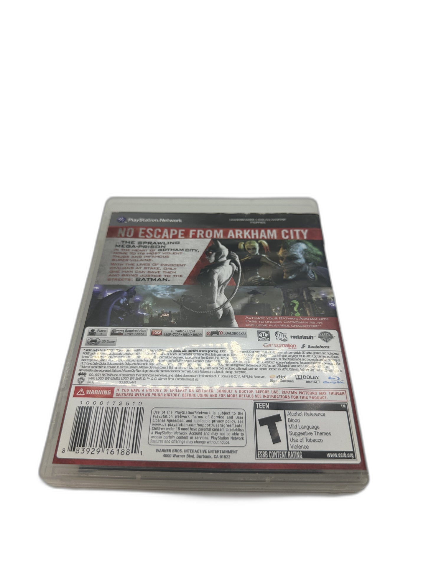 Sony PS3 Batman Arkham Cuty CIB Tested