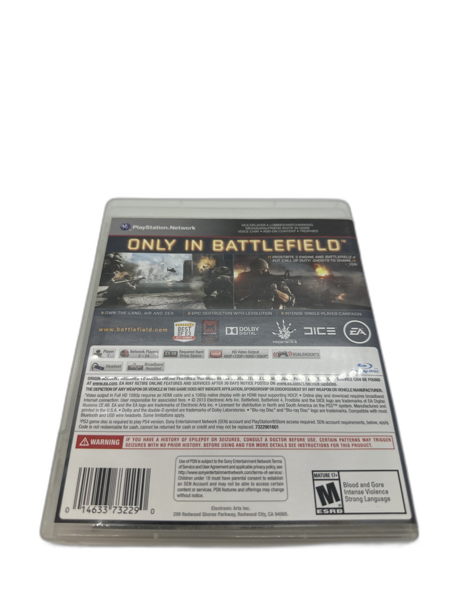 Sony PS3 Battlefield 4 CIB Tested