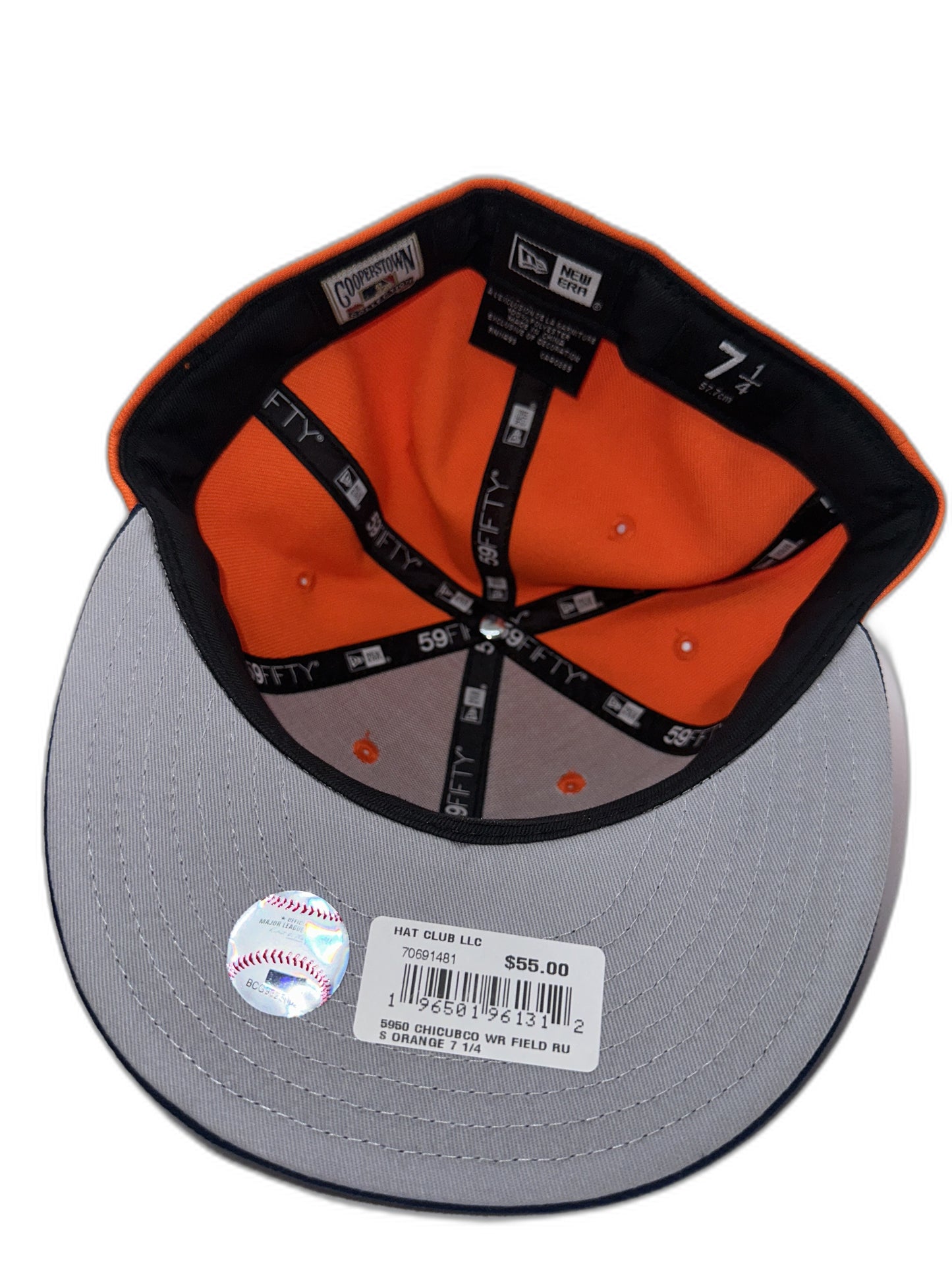 New Hat Club Orange Crush Cubs Size 7 1/4